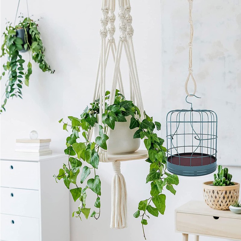 YQQKIRA520 Connectable Plant Hanging Extenders,Durable Rope Plant Hanger Extender for