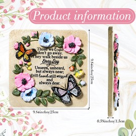 Blosssound Memorial Garden Stone Gifts for Loss of Loved One Sympathy Memorial Gifts Those We Love Don't Go Away Condolence Bereavement Plaques for Homes, Lawn and Garden Stepping Stone (9.8 Inch)