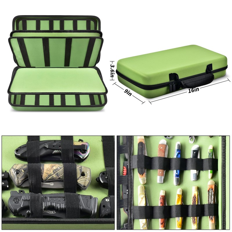 Display Case for 66+ Pocket Knives. Folding Holder, Butterfly Storage