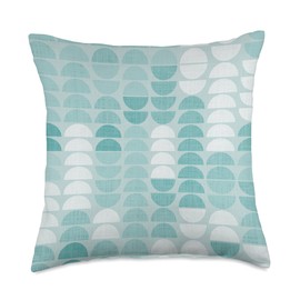 Half Moon Rising Teal Throw Pillow