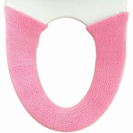 OKA Soft Toilet Seat Cover, Seas Washing/Heating Type Dedicated Type (Washlet), Pink (Toilet Seat Cushion, Soft, Thick Weave, Antibacterial, Odor Resistant, Soft Hook)