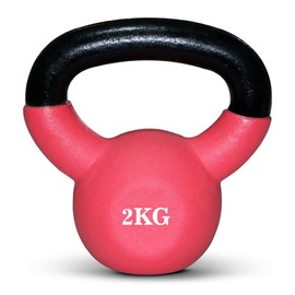 Kettlebell Solid Cast Iron, Dipped in Plastic Frosted Half-Surround, Home Gym Exercise Hand-Held, Powder-Coated Soft Bottom Single-Ear