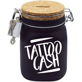 Money Box Tattoo Cash White Money Gift Idea Black L