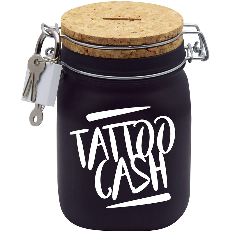 Money Box Tattoo Cash White Money Gift Idea Black L