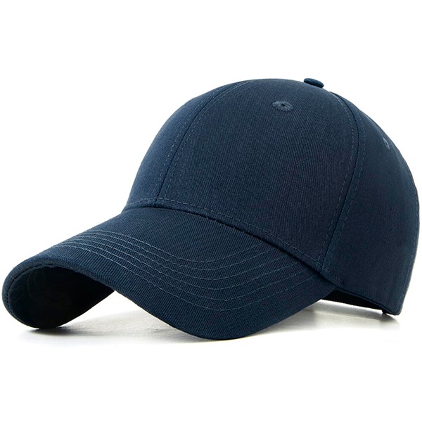 Navy Blue Baseball Cap Men Women Adjustable Dad Hat Plain