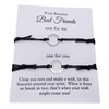 Best Friends Circle Wish Bracelets Set for 2 (Black Cord)