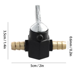Duronge Petrol Tap, Petrol Tap Switch, Universal 8 mm Fuel Tap Compatible for Scooters, Mopeds, Motorcycles, Quad (Black)
