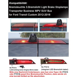 Auto Dritte Dach Top Mount Bremsleuchte Kamera Bremslicht Einparkkamera Rückfahrkamera IR Licht Replacement for Ford Transit Custom 2012-2016