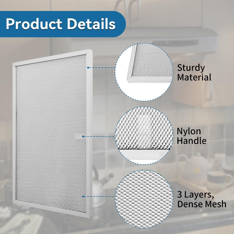 Bularie BPS1FA36 Aluminum Range Hood Filter 11-3/4 x 17-1/4 x