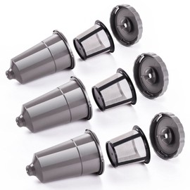 for Keurig My K-Cup Reusable Coffee Filter, Brew Coffee or Tea, Fits B30 B40 B50 B60 B70 Series with Sustainable Coffee Accessories, Gray 3 Pack