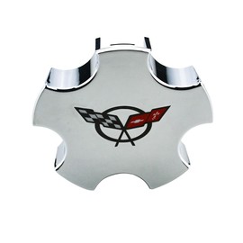 4 Cap Pcs Deal 2000-2004 C5 Corvette Z06 C5 Flag Wheel Center Caps (Chrome Red)