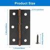 Kemcatui 12Pcs Red Bronze Classic Cabinet Hinges, 2.5 Inch, Nickel-Plated