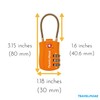 6 Pack TSA Approved Travel Combination Cable Luggage Locks for