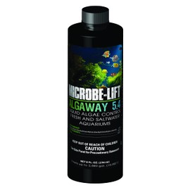 MICROBE-LIFT Algaway 5.4 Algae Remover for Aquariums, Algaecide for Freshwater and Saltwater Tanks, Aquarium Algae Control and Fish Tank Cleaner, Safe for Fish and Plants, 8 Ounces