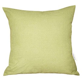 TangDepot Blend Linen Handmade Solid Decorative Throw Pillow Covers/Pillow Shams, Thick and Soft Square Pillow Covers, Cushion Covers, Pillowcase - (20"x20", Light Green)