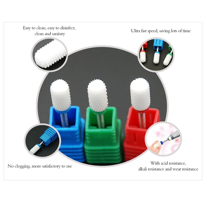 Rolabling Round Head Ceramic Nail Drill Bit For Electric Nail