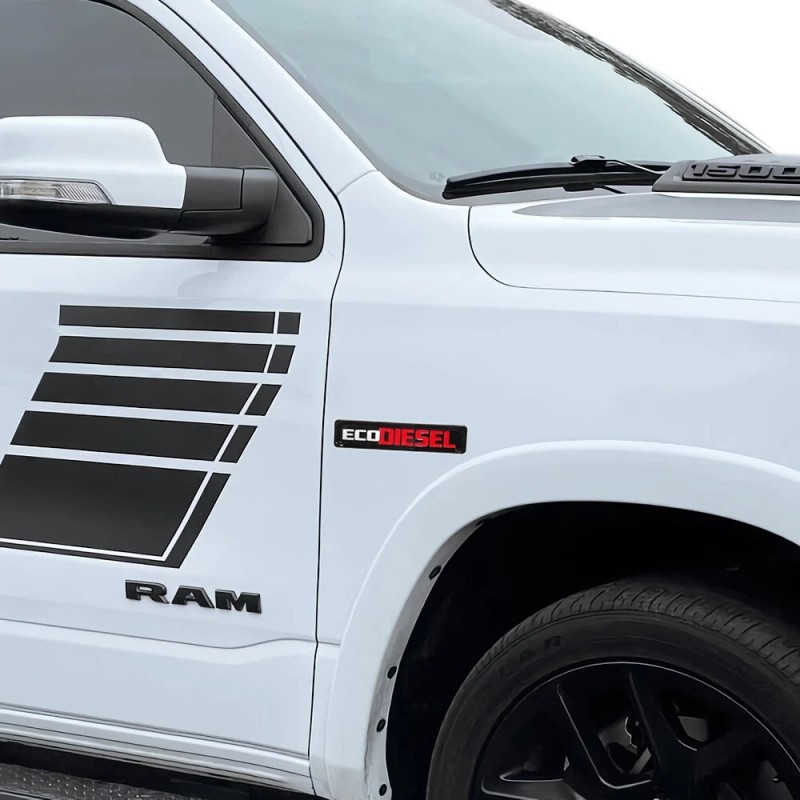 Mopar SET 2 DODGE RAM 1500 Black "Eco Diesel" Nameplate