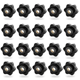 ElevaPulse Pack of 20 Star Grip Nuts M8, Female Thread Clamping Knob, Knurled Nut, M8 Wing Nut, Star Grip Screw M8, Knurled Grip Nuts for Mechanical, Industrial, Furniture, Electronic Equipment