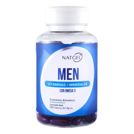 Men Multivitamínico + Omega 3 120 Softgels de 1,300 mg Natgel