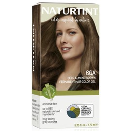 Naturtint 6GA Deep Almond Brown Permanent Hair Color (Pack of 1), Ammonia Free, Vegan, Cruelty Free, up to 100% Gray Coverage, Long Lasting Results (Packaging may vary)