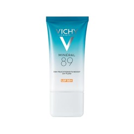 Vichy Minéral 89, 72h Moisture Boost and UV Fluid with SPF 50+, Sun Protection and Hyaluronic Cream, with Vitamin B3 and Squalane, for Intensive Moisture and Radiant Skin, 50 ml