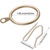 Hotop 30 Pcs Metal Drapery Curtain Rings 0.98/1.26/1.65 inch Interior