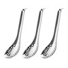 3Pcs Metal Small Slotted Spoon Durable Steel Caviar Strainer Spoons