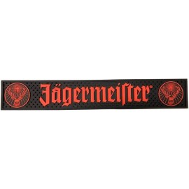 Jägermeister Bar Mat Rail - NEW - 21” X 3.25” Black & Orange