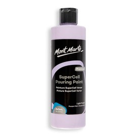 MONT MARTE SuperCell Pouring Paint Premium 8.1 US fl.oz (240ml) – Light Purple Paint Bottle, Creates Instants Cells In Fluid Art, Ideal for Art, Craft, Pour Art