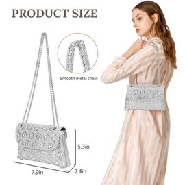 Homsunyi Evening Bling Handbags Crystals Rhinestone Purses，Shoulder Bags Crossbody Bag for Women Clutch Purse with Chain