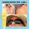 Sunscreen SPF 50 PA+++, 3PCS Travel Size Sun Cream, Waterproof