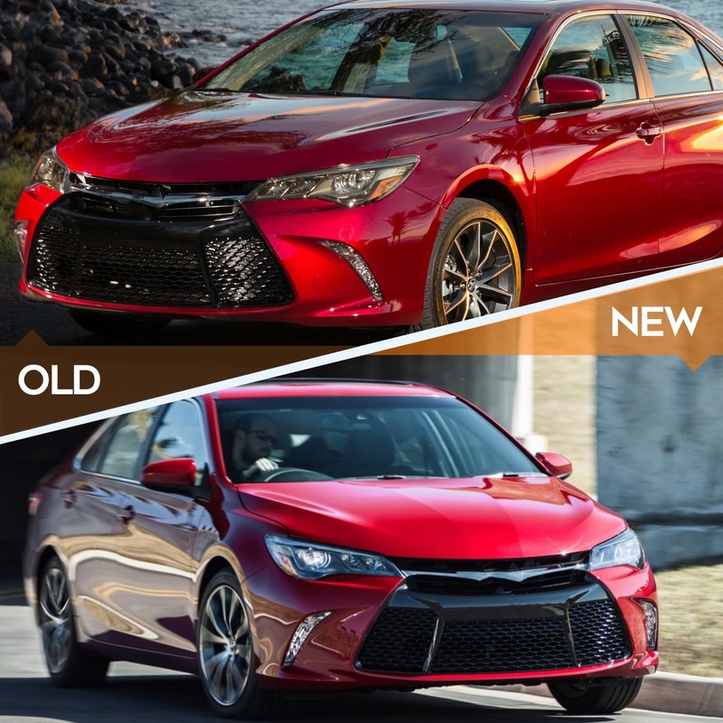 Headlight Assembly for Toyota Camry 2015-2017 Black Housing Amber Reflector