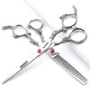 6 Inch Hairdressing Scissors, 17.5 cm, Silver/Black, 440C Hairdressing Scissors,