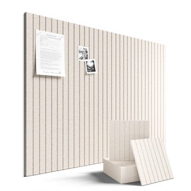 Fluxynara Large Felt Bulletin Board 48" x 36" Cork Board Alternative-12 Pack with 70 Safe Removable Adhesive Tabs, Cork Boards for Walls Cork Board for Home Office Classroom Pin Board (Oatmeal)