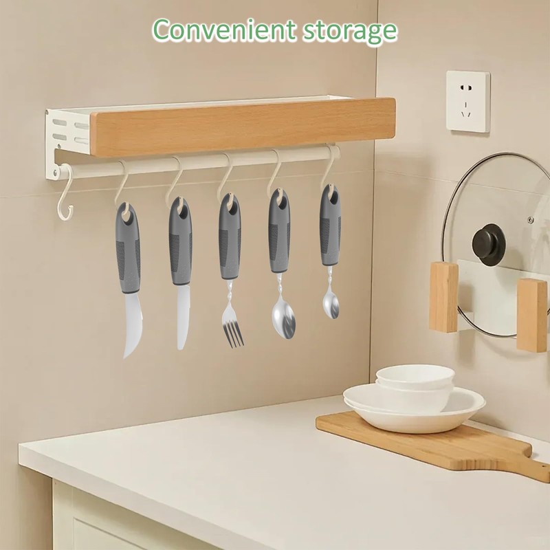 5Pcs Adaptive Utensil Set Stainless Steel Adaptive Cutlery Set Easy