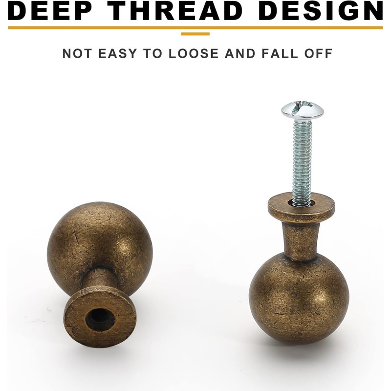 Asidrama 20 Pack Antique Brass Kitchen Cabinet Knobs Dresser Knobs