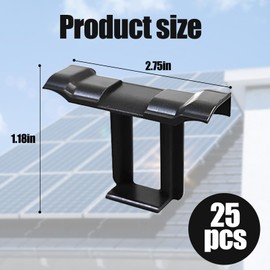 GmwyCzV Pack of 25 Solar Panel Water Drain Clips, 30 mm Drainage Clips, Solar Panel Cleaning Clips, PV Module Cleaning Clips, Solar Panel Accessories, for Water Drain PV Solar Panels Solar Panel
