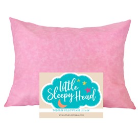 Little Sleepy Head Toddler Pillowcase, 100% Cotton & Hypoallergenic Pillow Case for Toddler Pillow, Snug Fit Envelope Pillowcase, 13x18 Pillowcase, Pilllow Sold Separately (Pink