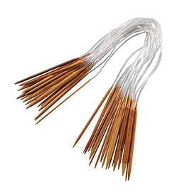 VOANZO 18PCS Weaving Tools Sweater Needle Carbonized Circulation Needle Carbonized Bamboo Ring Needle (80cm)