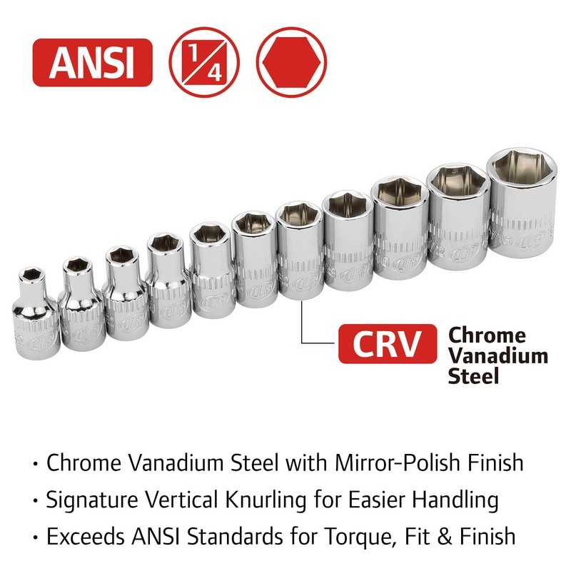 Ingersoll Rand 11 Pc. 1/4 in. Drive Shallow Socket Set