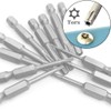 Saiper 12 Pieces 1/4 Inch Hex Shank Torx Security Head