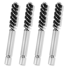 Wvapzwr 4Pcs Golf Clubs Head Hosel Brush, Wire Bore Brush, Stainless Steel Golf Club Brush, 1/4“ Hex Shank Handle Electric Drill Wire Brush