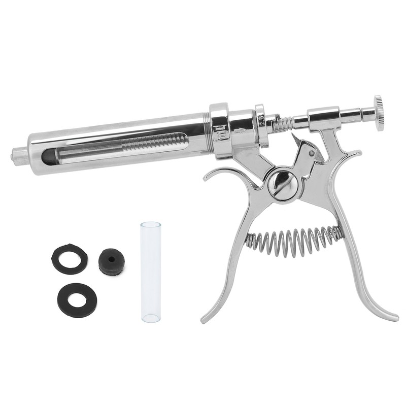 SemiAutomatic Metal AntiRust Livestock Injection Syringe for Veterinary Equipment(20ml Syringe