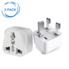 Strhowill (2pack) UK to US Socket,Europe Plug to UK Plug