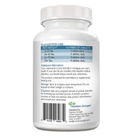 Nutrition Strength Nutrition Strength Adrenal Support for Dogs, Support for Dogs with Cushing's Disease, Maintain a Healthy Coat and Skin, Promote Normal Urination, Thirst and Appetite, 120 Chewable Tablets