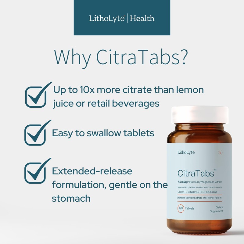 LithoLyte CitraTabs® 7.5 mEq | Extended-Release Citrate Tablets | Kidney