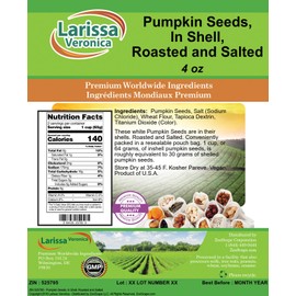 Pumpkin Seeds, In Shell, Roasted and Salted (4 oz, ZIN: 525795)