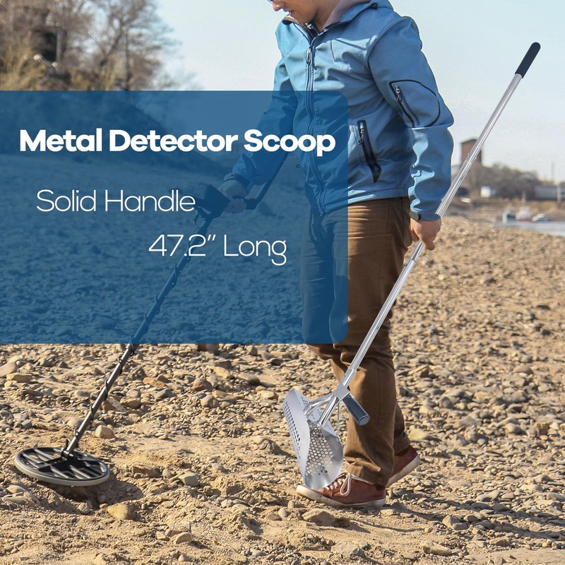 Sand Scoop for Metal Detecting, Heavy Duty Detector Scoop, Long