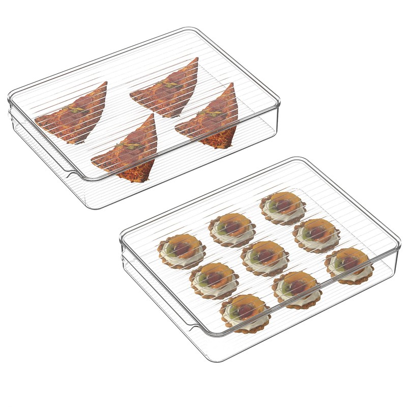 vacane 2 Pack Deli Meat Container for Fridge, Bacon Container