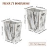 Ismosm Rustic Wooden Trash Can Set, 2-Pack, Small and Large